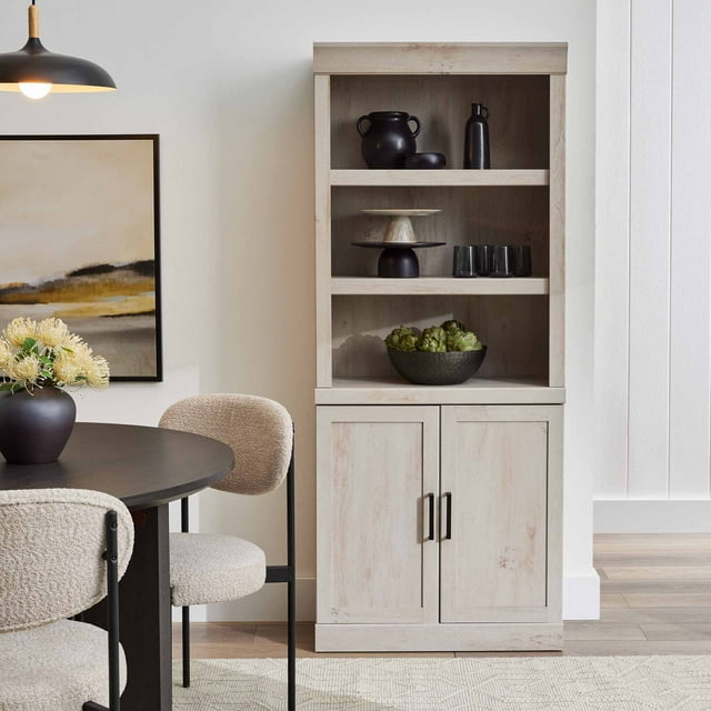 Better Homes & Gardens Glendale Bookcase With Doors, Chalked Chestnut