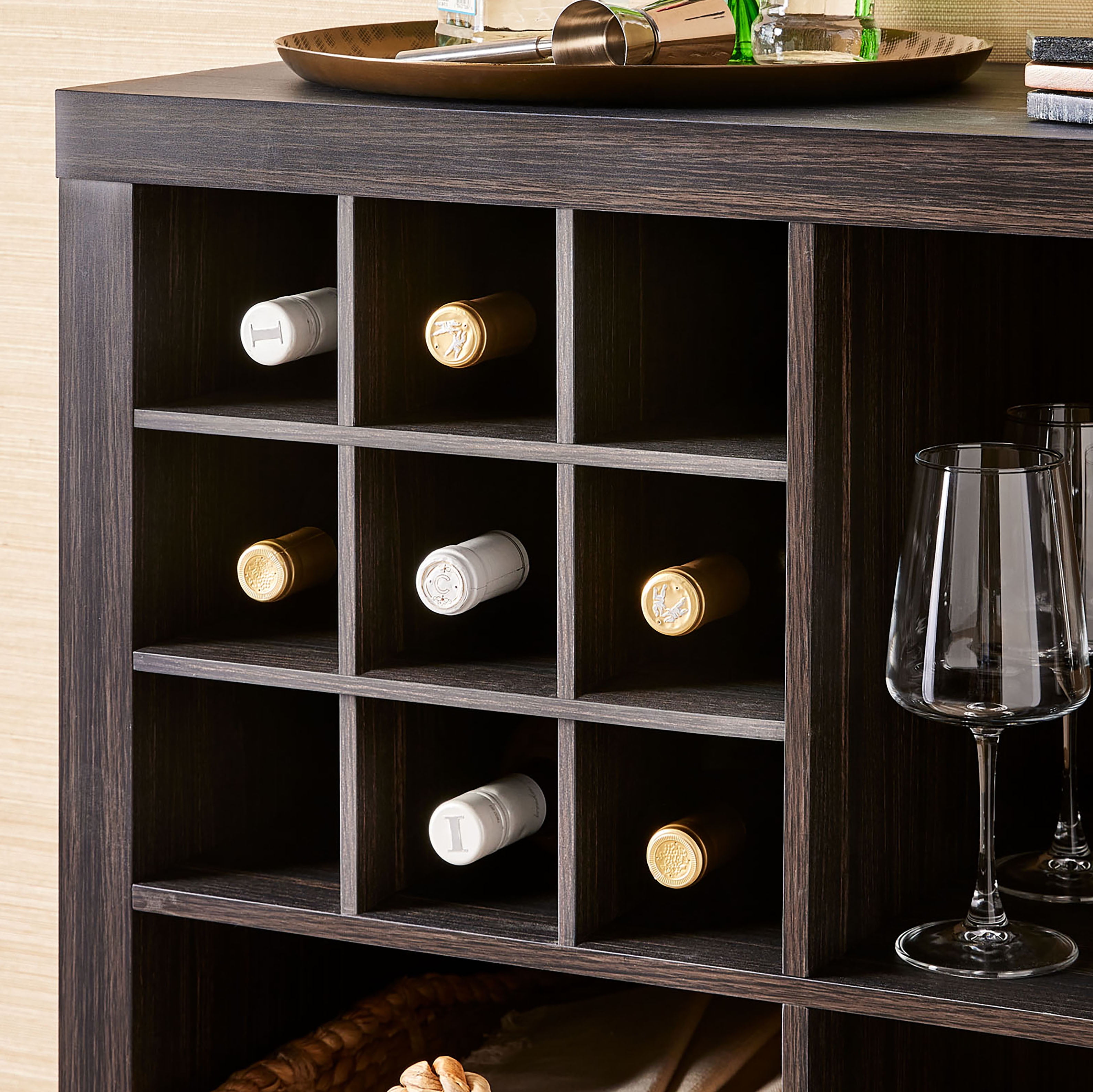 Better Homes & Gardens Bottle Storage Cube Organizer Accessory, Tobacco