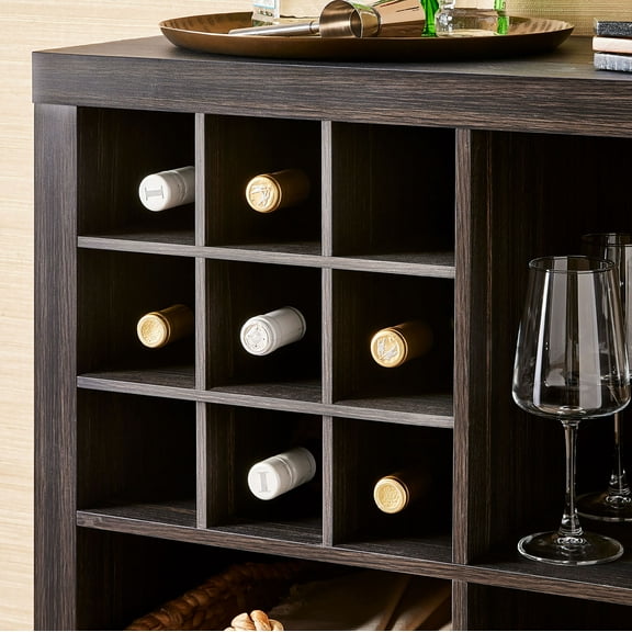 Better Homes & Gardens Bottle Storage Insert for Cube Organizers, Tobacco Oak