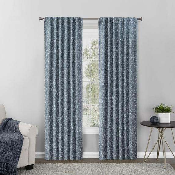 Better Homes & Gardens Boucle Blackout Curtain Panel, 1-Piece, Indigo, 50"W x 95"L