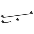 thumbnail image 1 of Better Homes & Gardens Clean Modern Collection 3 Pieces Bath Hardware Set in Matte Black Towel Bar, Toilet Paper Holder, Robe Hook Included, 1 of 13