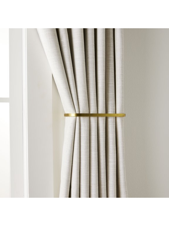 Brass Curtain Holdbacks, Set of Two