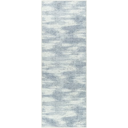 Better Homes & Gardens Broken Ikat Runner Washable Non-Skid Area Rug, Blue, 2'5" x 7'