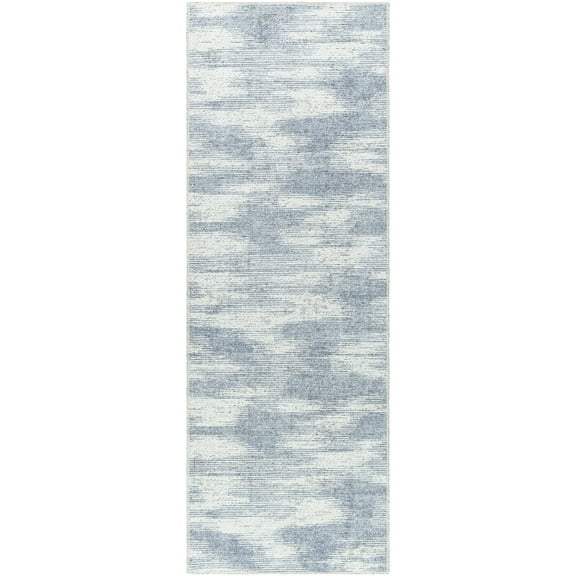 Better Homes & Gardens Broken Ikat Runner Washable Non-Skid Area Rug, Blue, 2'5" x 7'