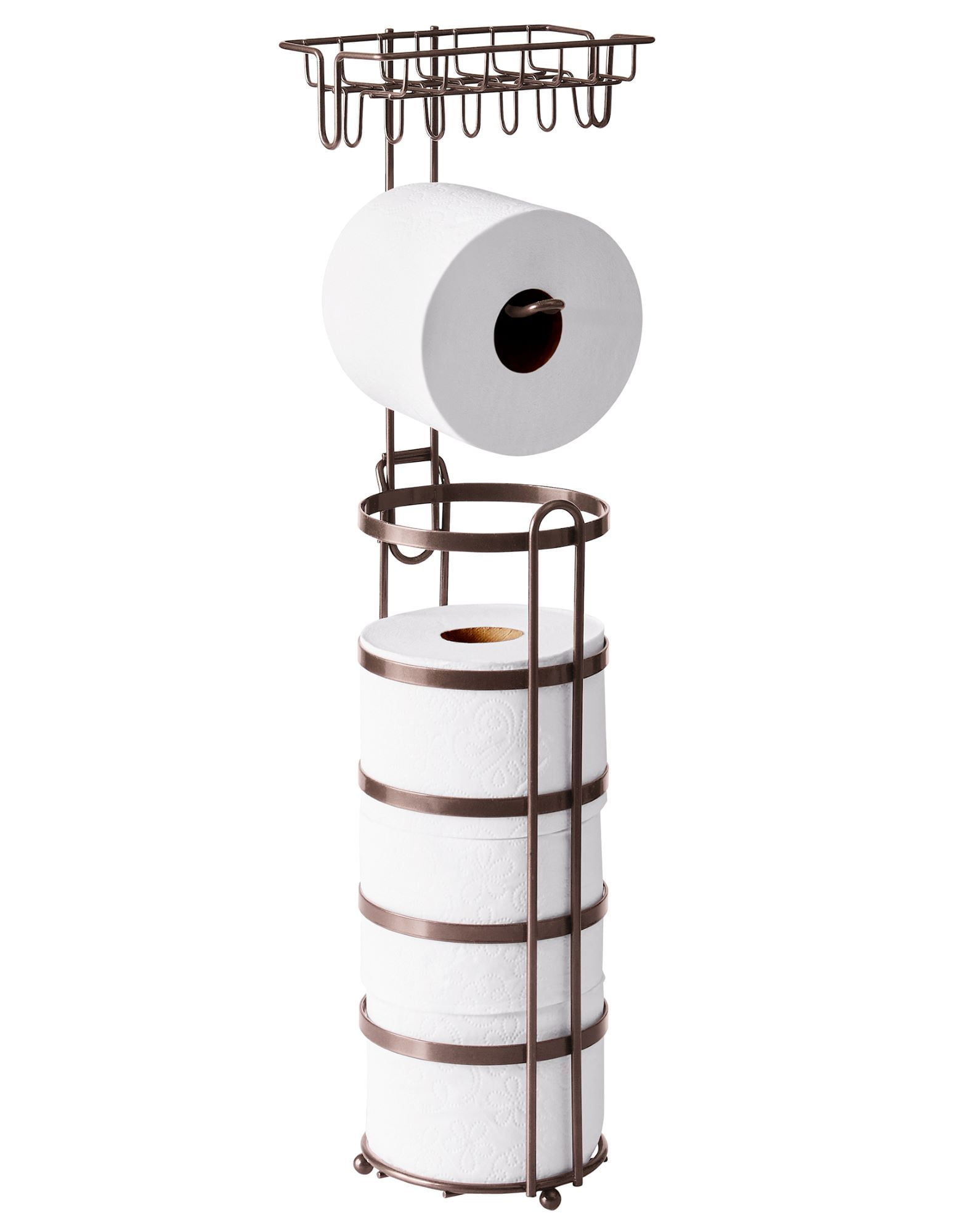 Better Homes & Gardens Bronze Flatwire Free-Standing Toilet Paper Reserve with Holder