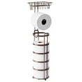 thumbnail interactive-video image 1 of Better Homes & Gardens Bronze Flatwire Free-Standing Toilet Paper Holder with Reserve, 1 of 9