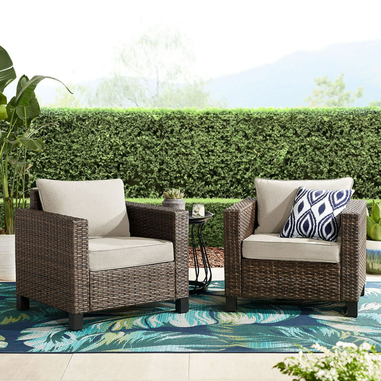 2 Piece Deep Seat Patio Chair Cushion Polyester Outdoor Furniture Clearance  Set