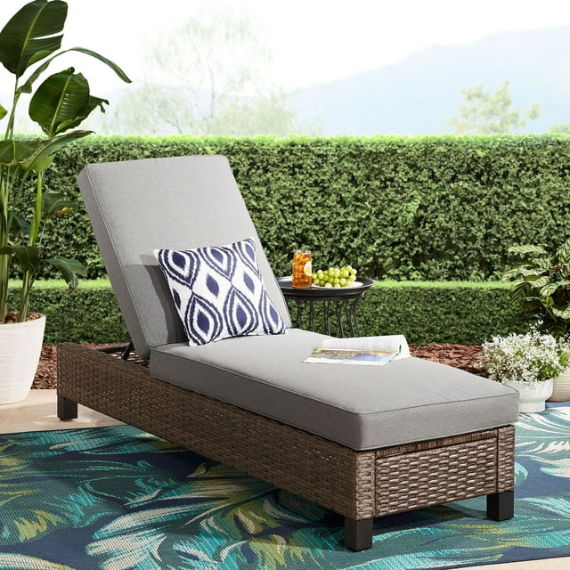 Better Homes & Gardens Brookbury Single Outdoor Chaise Lounge Chair