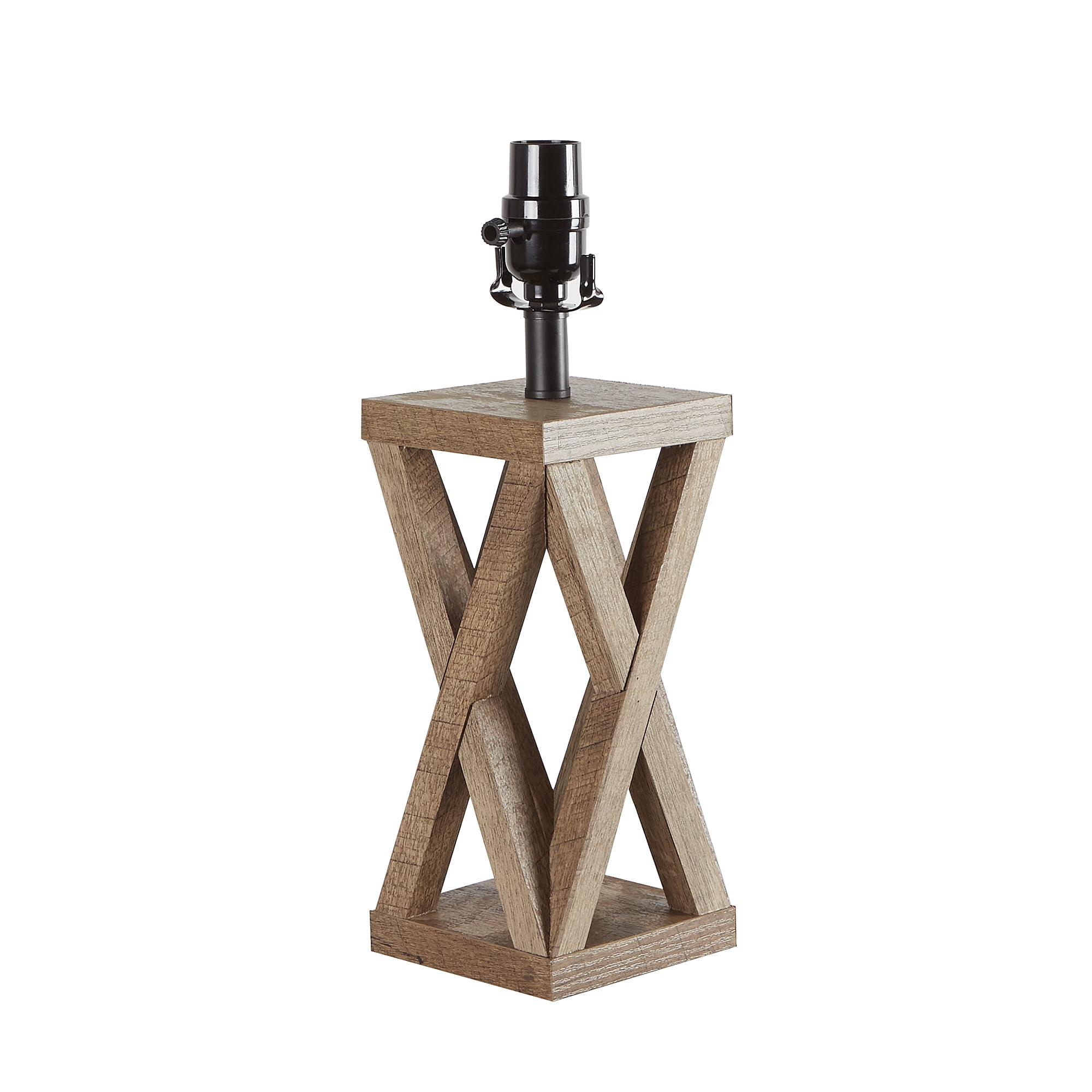 Better Homes & Gardens Brown Crossmill Accent Lamp with LED Bulb