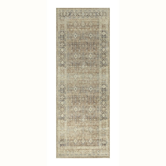 Better Homes & Gardens Brown Diamond Persian Indoor 30" x 84" Runner Rug - Brown/Blue