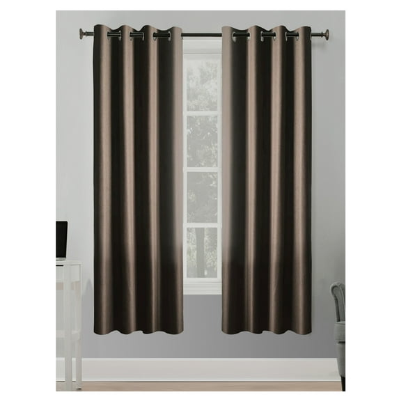 Better Homes & Gardens Solid Herringbone Blackout Curtain Panel, 1 Panel, Dark Brown, 50" W x 84” L