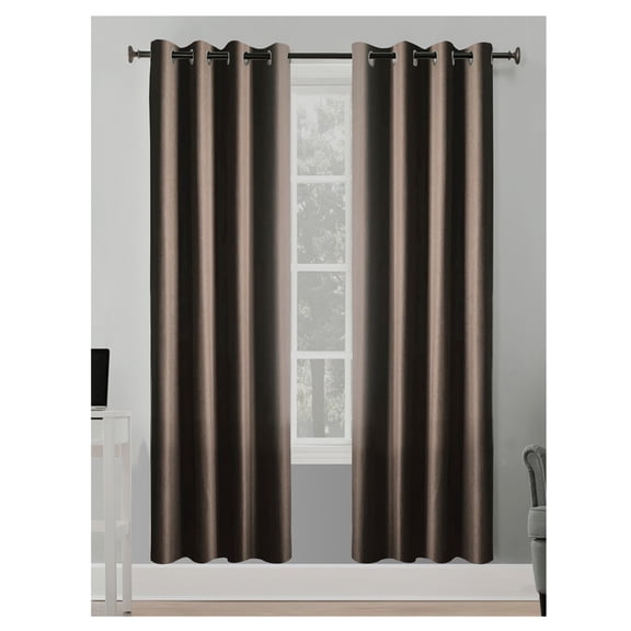 Better Homes & Gardens Solid Herringbone Blackout Curtain Panel, 1 Panel, Dark Brown, 50 in W x 95 in L