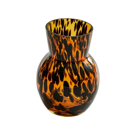 Better Homes & Gardens Tortoise Glass Vase, 7'', Brown