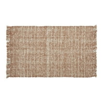 Better Homes & Gardens Brown Wool Handwoven Plaid Scatter Accent Indoor Rug, 30" x 46"