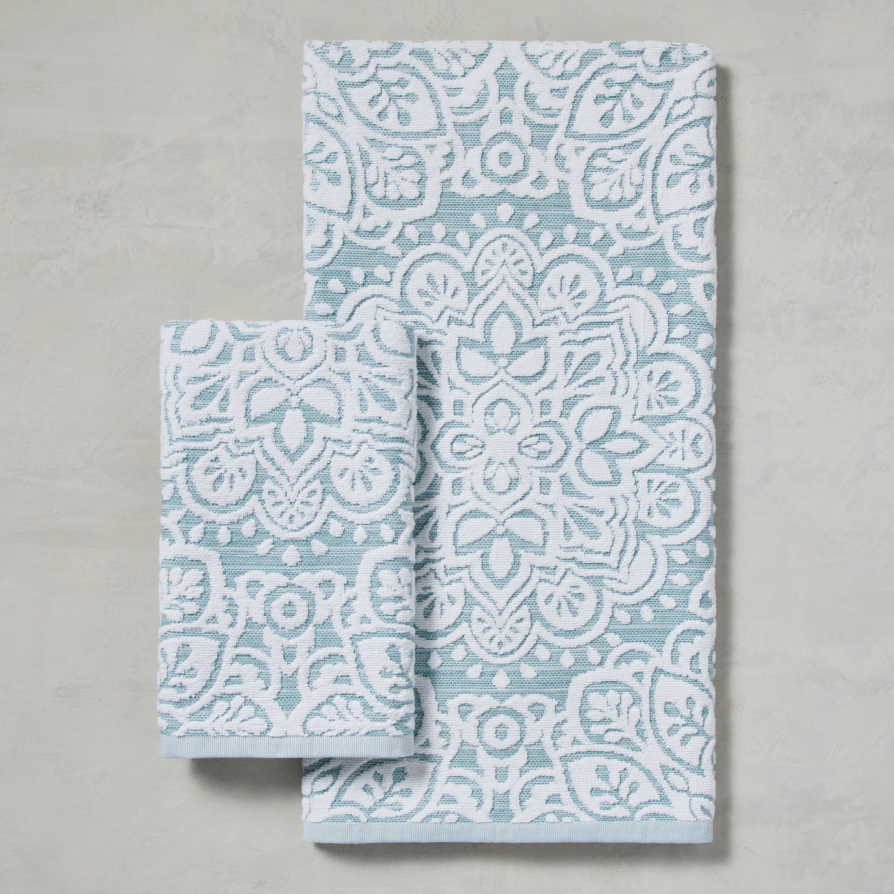 Better Homes & Gardens Bryani Cotton Woven Bath and Hand Towel Set