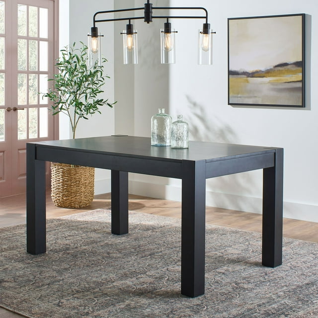 Better Homes & Gardens Bryant Solid Wood Dining Table, Charcoal