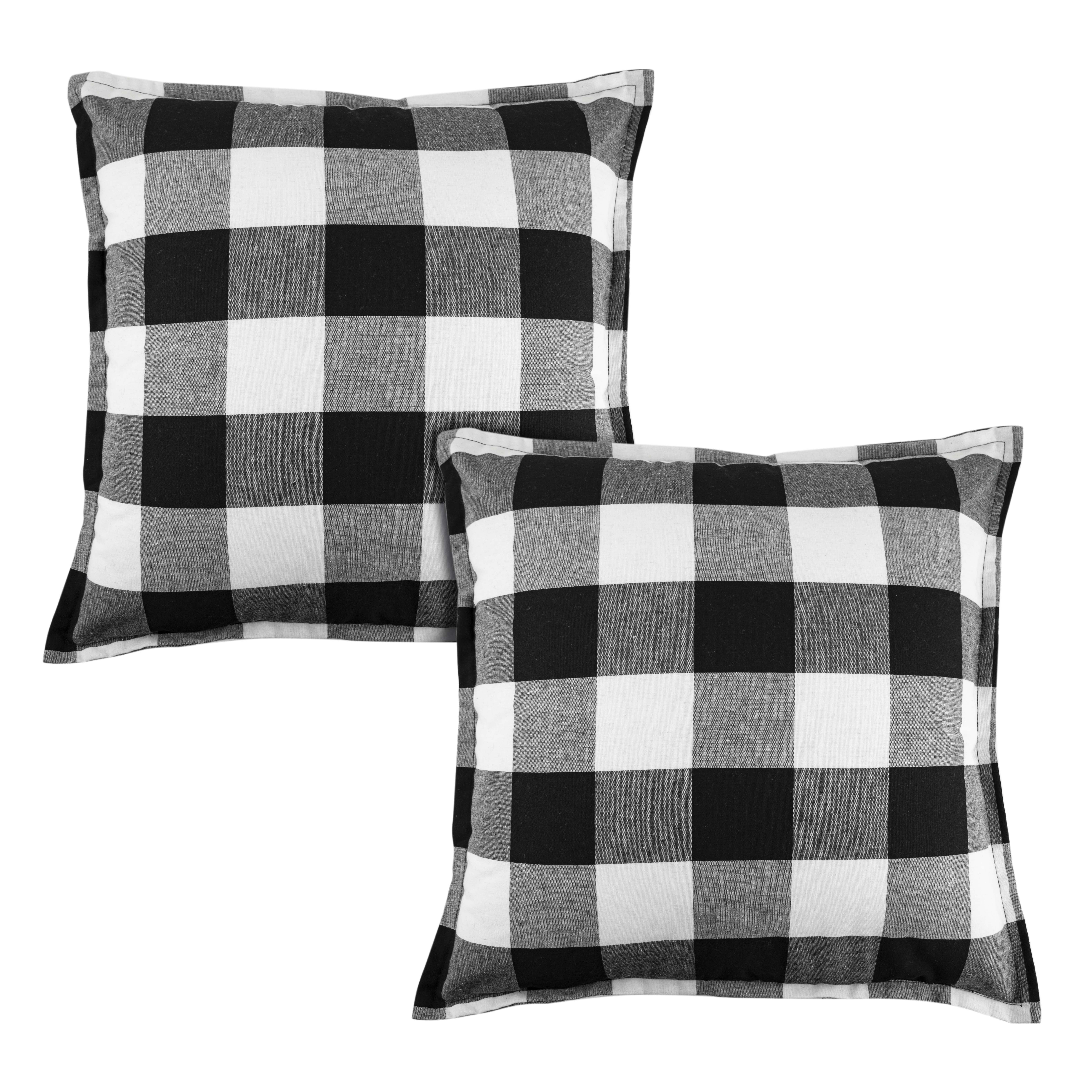 Better Homes & Gardens Buffalo Check Decorative Throw Pillow Cover, 2 Pack