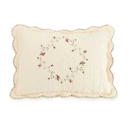 Better Homes & Gardens Burgundy Hannalore 2-Piece Pillow Sham, King (2 Count)