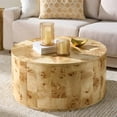 thumbnail interactive-video image 1 of Better Homes & Gardens Burlwood Round Coffee Table, Light Burl Wood Veneer, 1 of 12