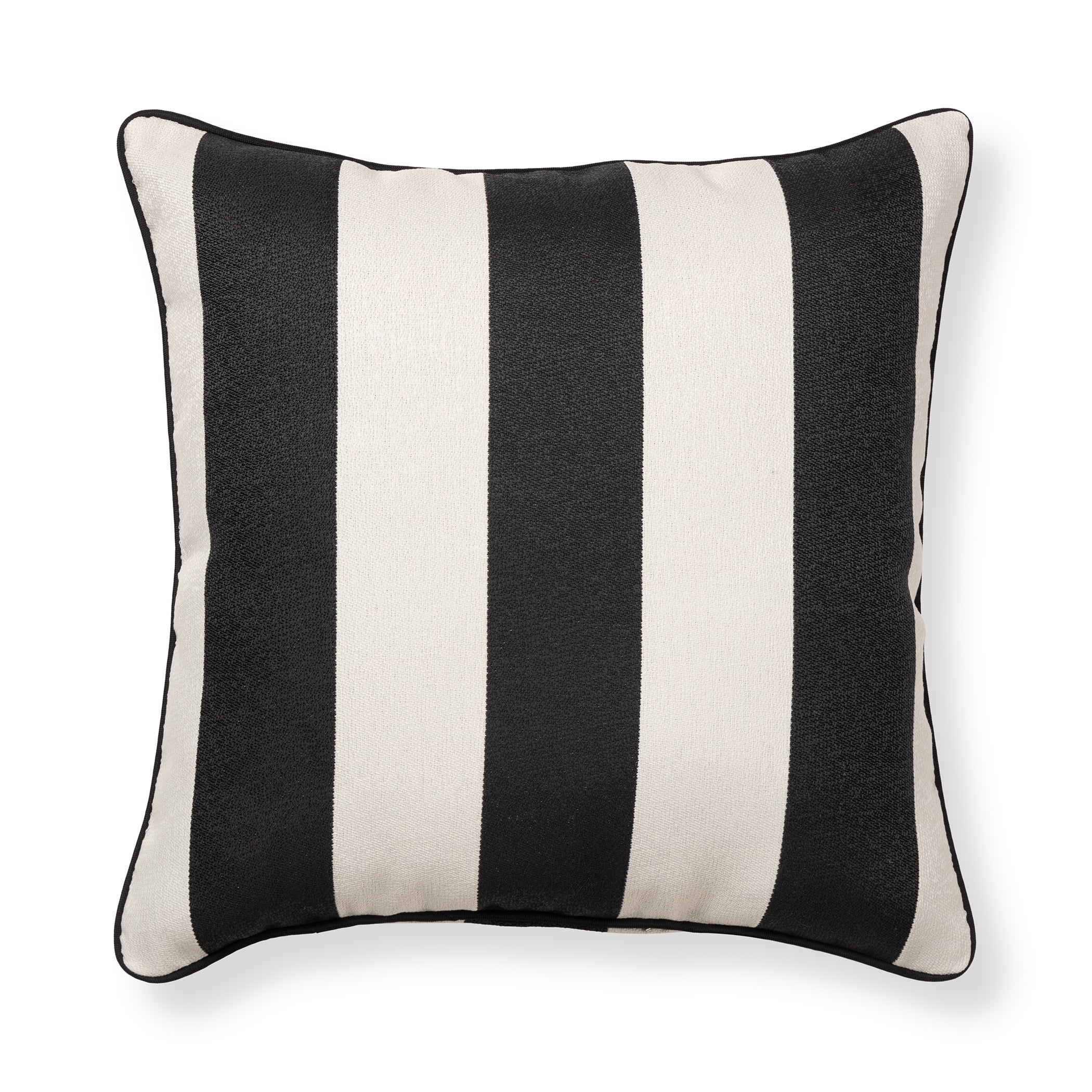 Better Homes & Gardens Cabana Black and White Striped Pillow