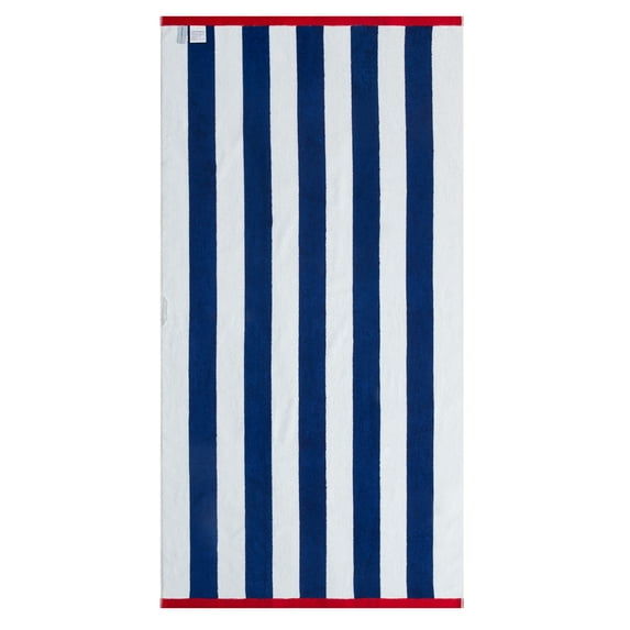 Better Homes & Gardens Beach Towel, Size 72" x 38", Blue and Red