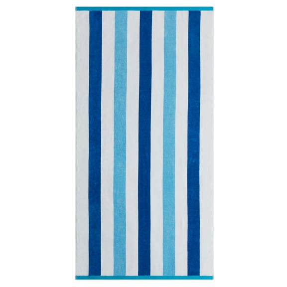 Better Homes & Gardens Cabana Stripe Oversized Beach Towel, 72" x 38", Blue