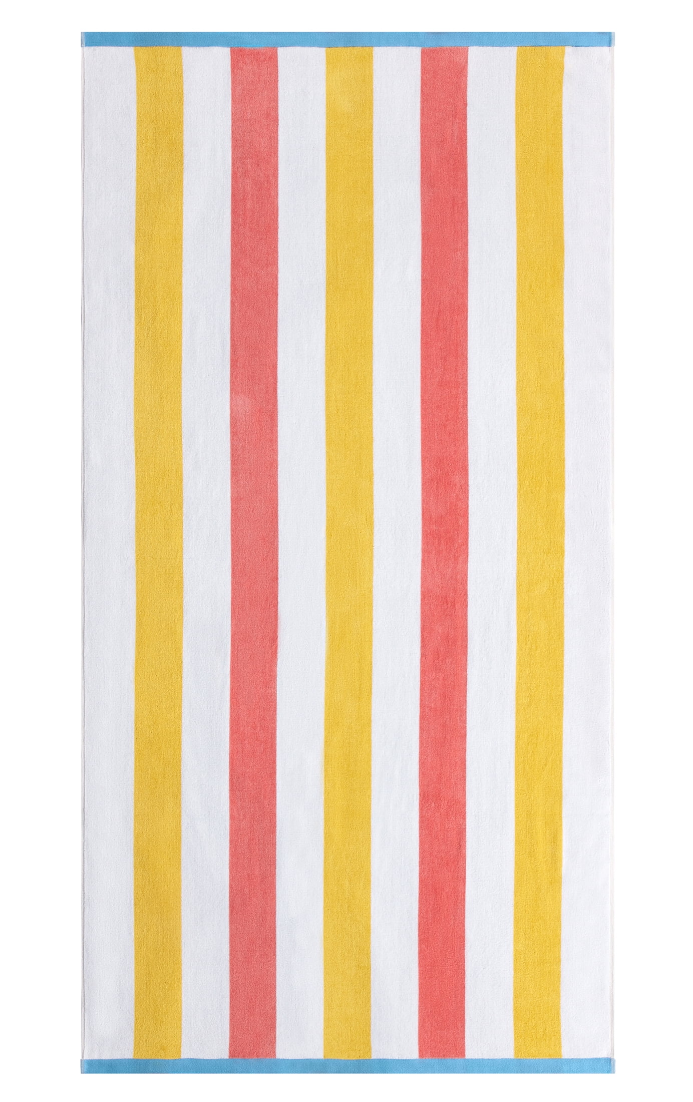 Better Homes & Gardens Cabana Stripe Oversized Beach Towel, 72" x 38", Pink and Yellow - Walmart.com
