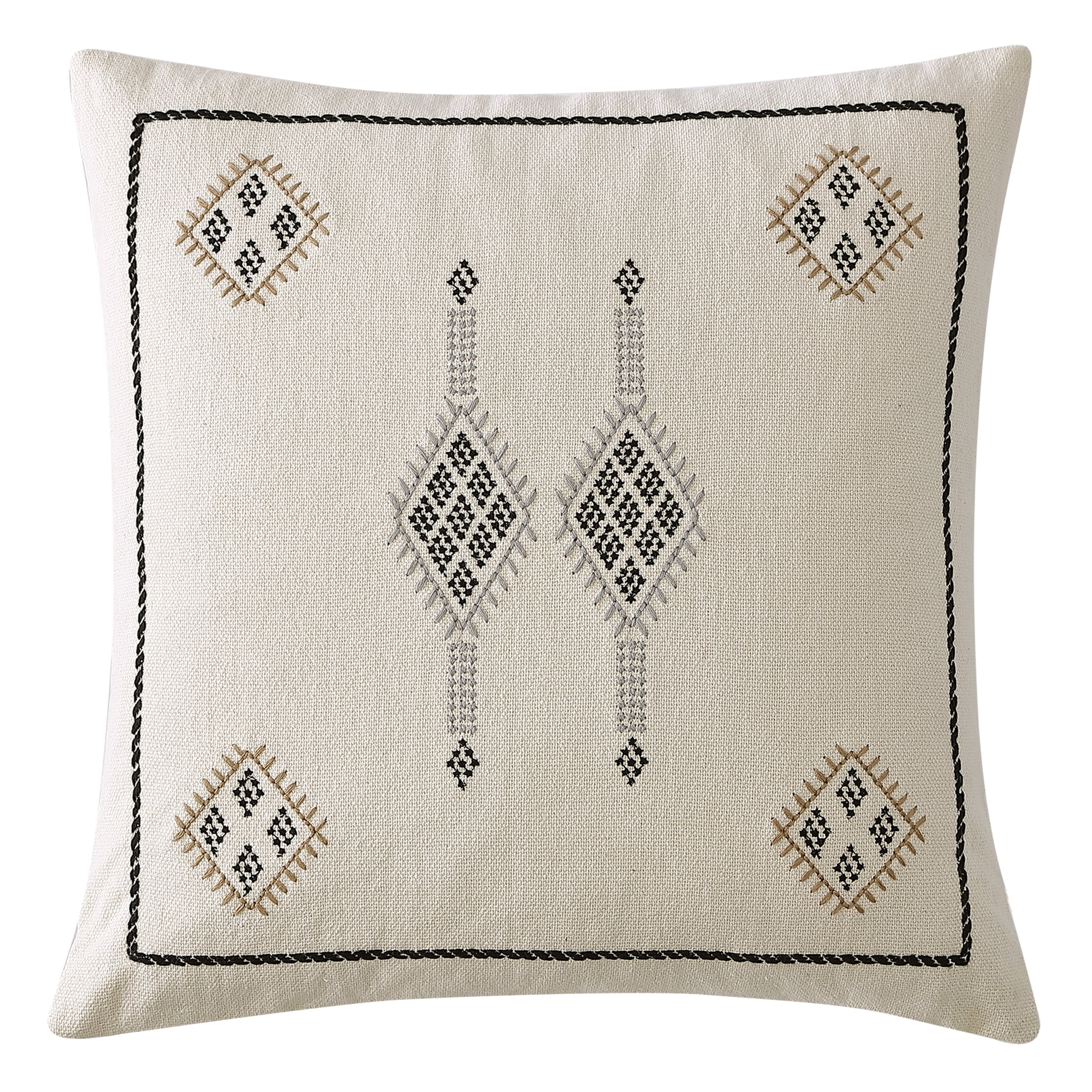 Textural Solid Square Throw Pillow Off-White - Threshold™