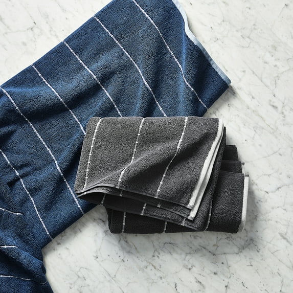 Better Homes & Gardens Caldwell Stripe Bath Towel, Gray Shadow