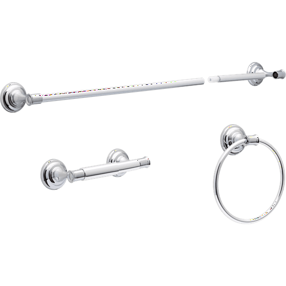 Better Homes & Gardens Cameron 3-Piece Bath Accessory Kit, Chrome