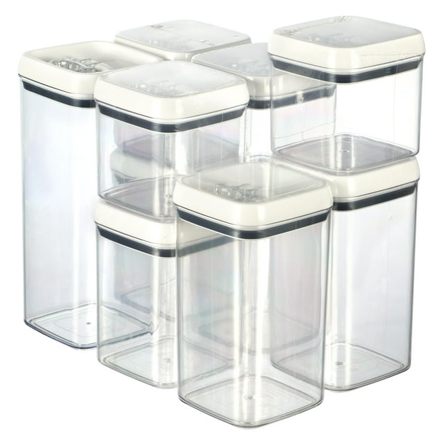 Better Homes & Gardens Canister Pack of 10 - Flip-Tite Food Storage Container Set with Scoop and Labels