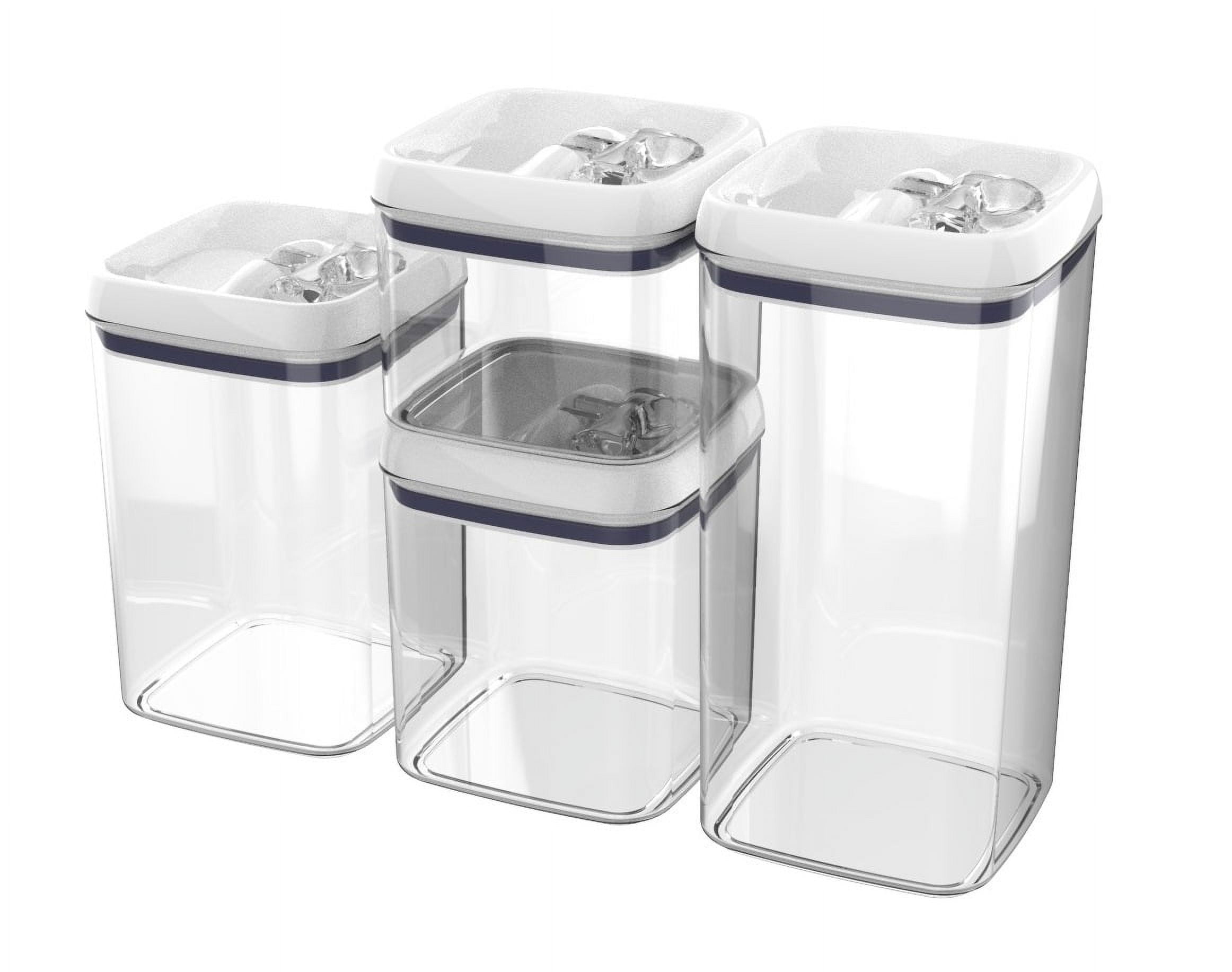 Oxo Pop 5pc Plastic Airtight Food Storage Container Set White : Target