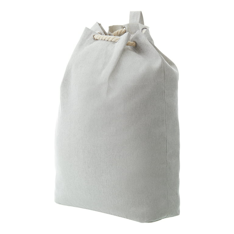 Better Homes & Gardens Canvas Laundry Bag - Gray - 15 x 7 x 24.5 in