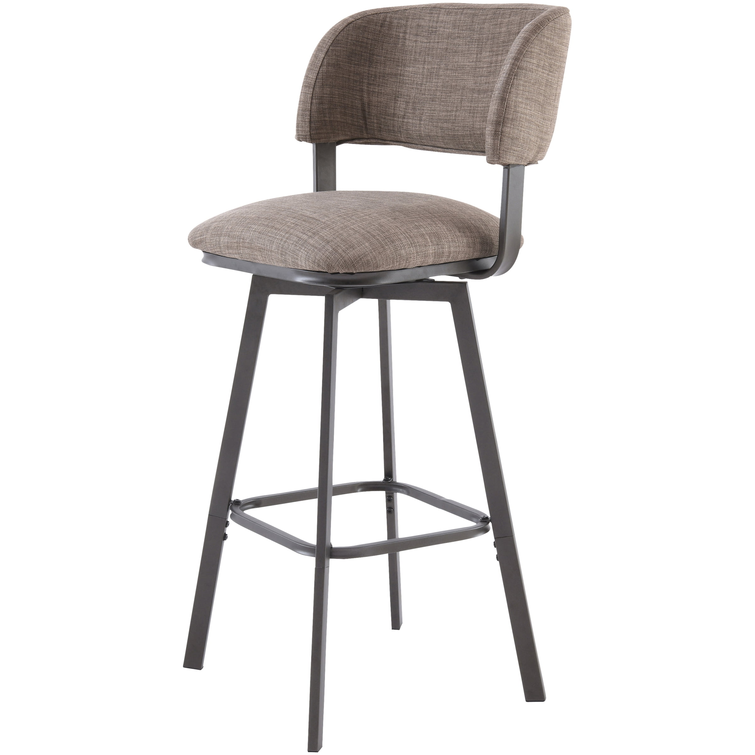 Better Homes & Gardens Carson 29" Swivel Barstool, Gunmetal and Gray