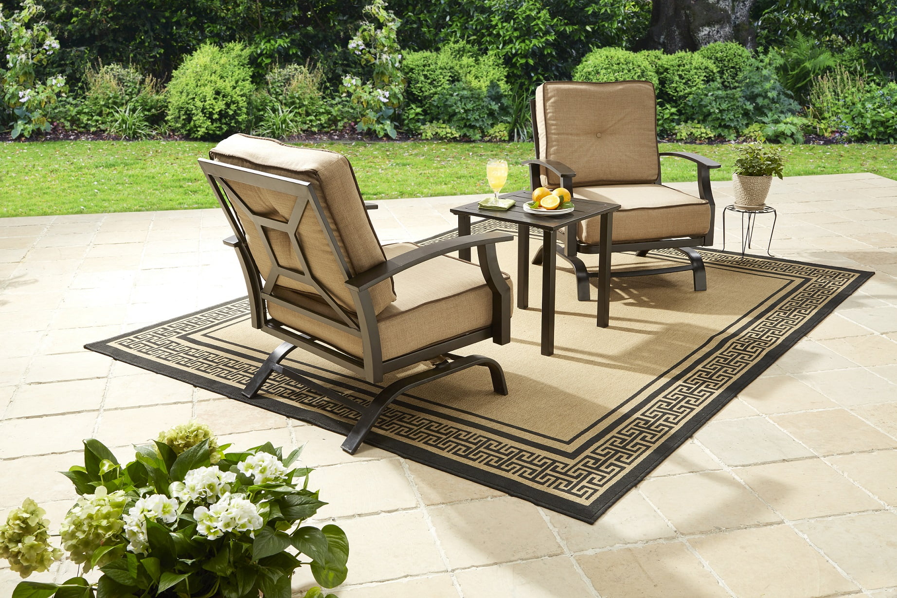 Better Homes Gardens Carter Hills 3 Piece Outdoor Metal Chat