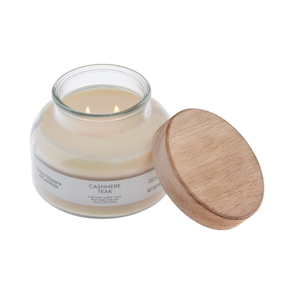 Better Homes & Gardens Cashmere Teak Scented Ombre Jar Candle, 2-Wick, 18 oz