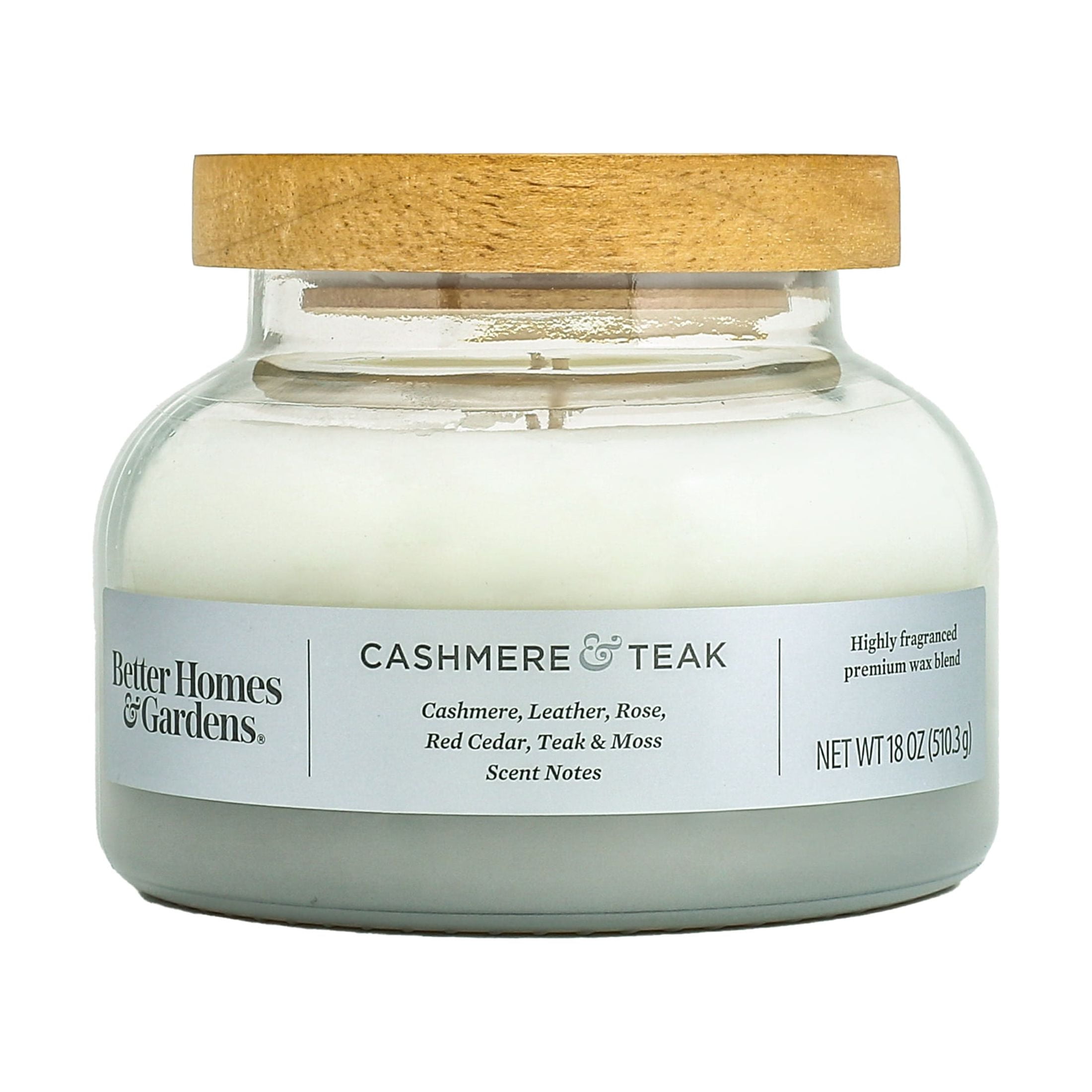 Better Homes & Gardens Cashmere & Teak Scented 2Wick Ombre Bell Jar