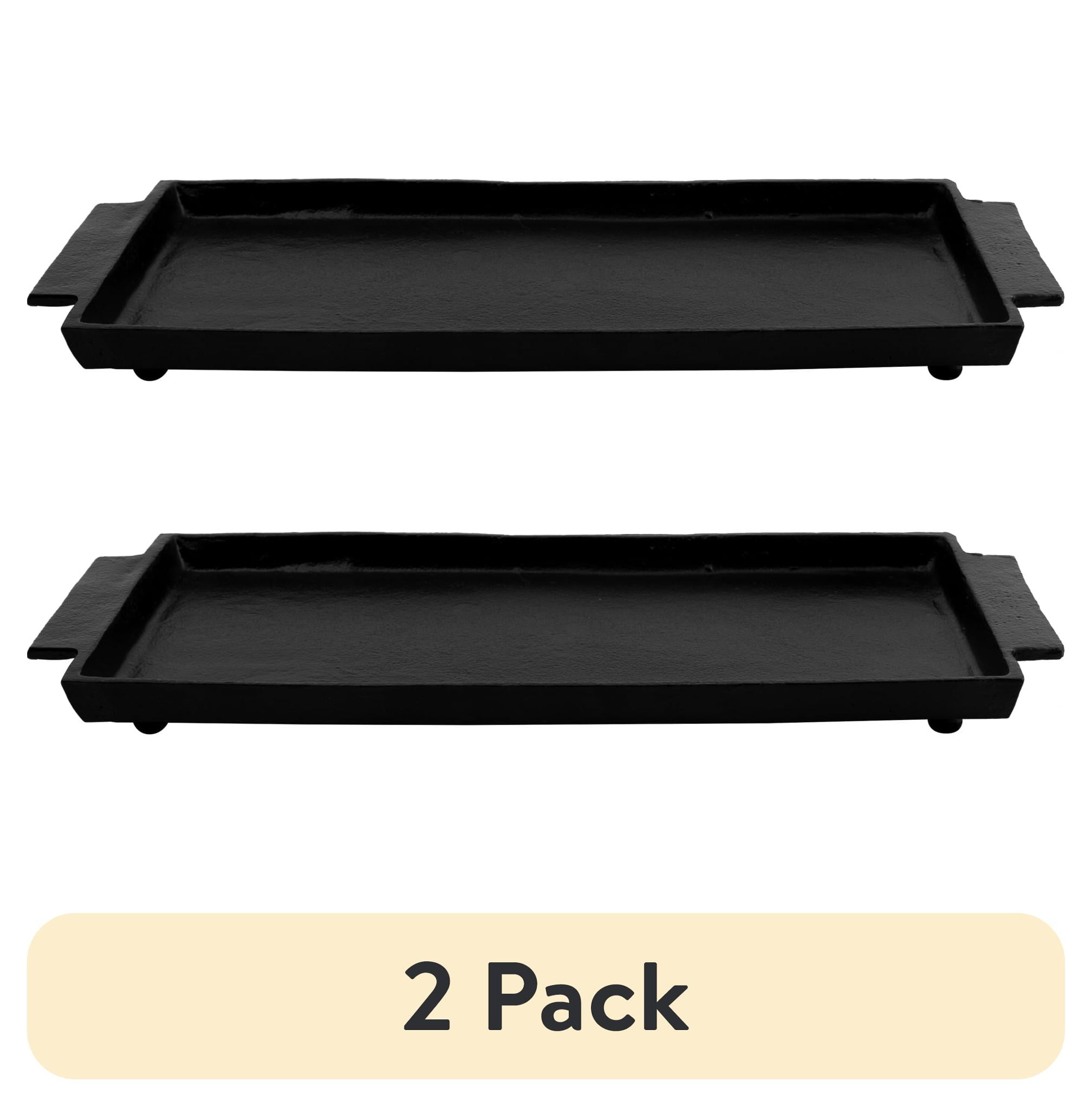 (2 pack) Better Homes & Gardens Cast Iron Finish Tray - Walmart.com