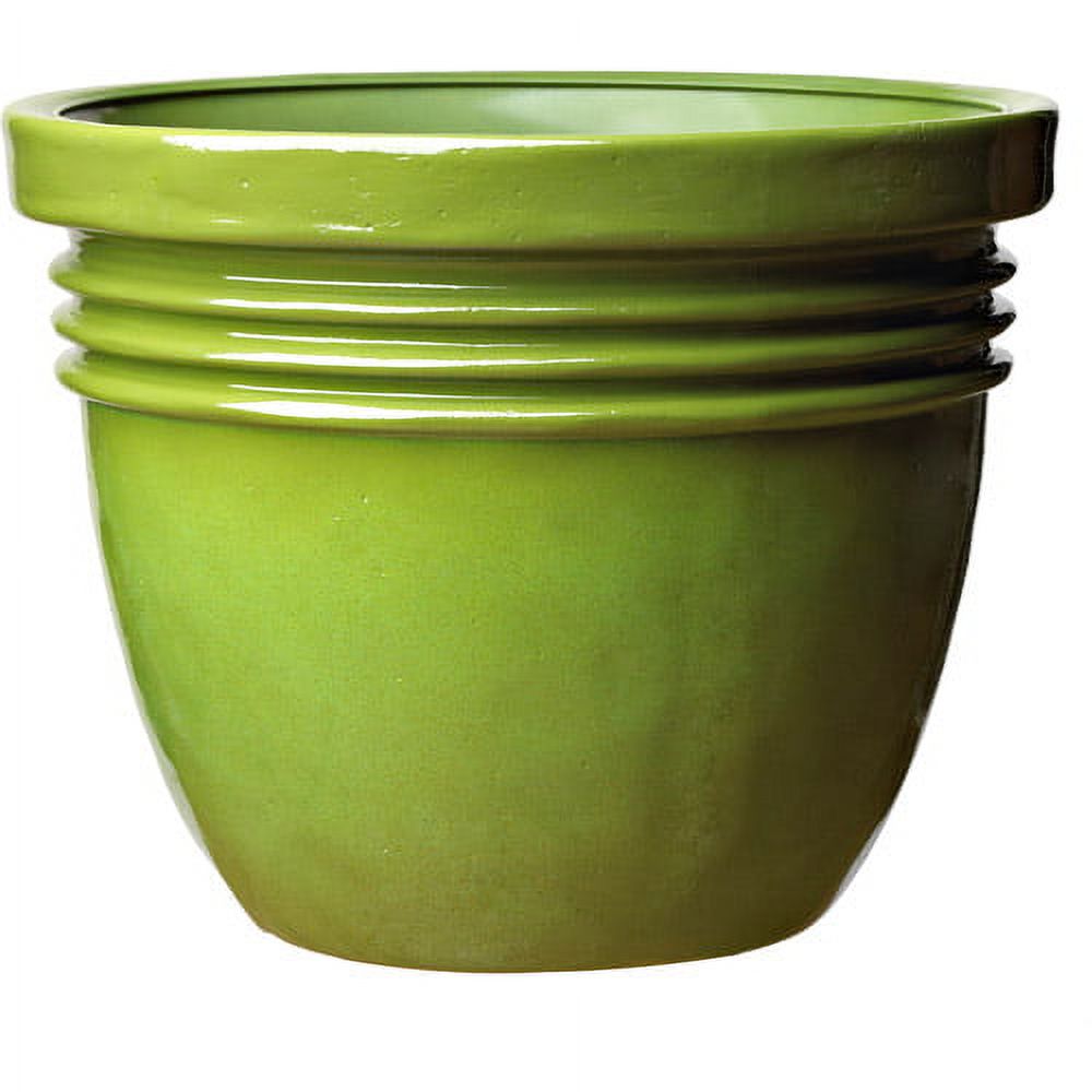 Better Homes & Gardens Ceramic 24" Bombay Decorative Outdoor Planter, Green - image 1 of 1