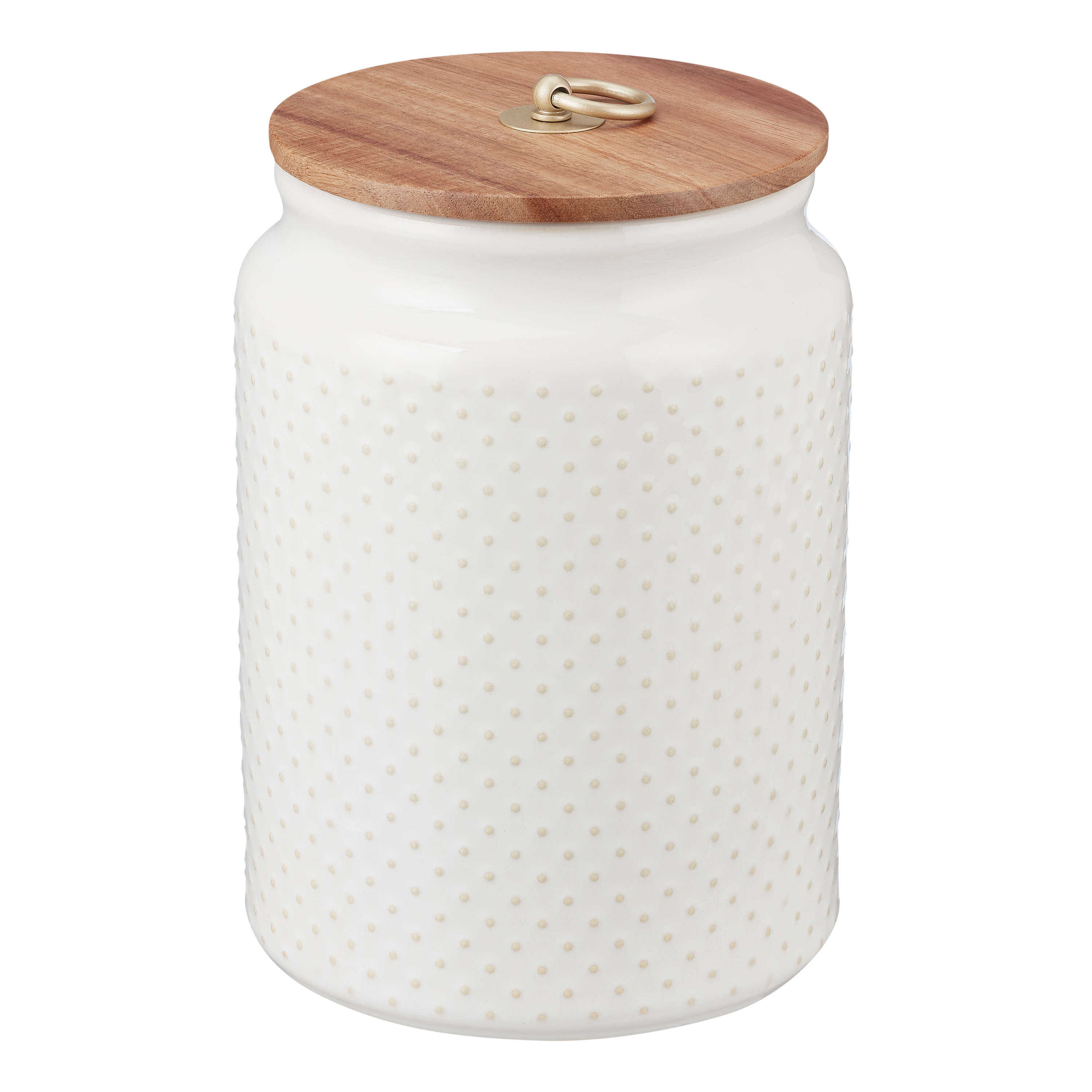 Better Homes & Gardens Large Dot Ceramic Canister 11.43D