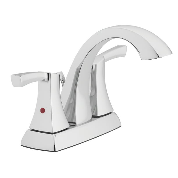 Better Homes & Gardens Chandler Two Handle Bathroom Sink Faucet, Chrome