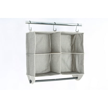 Better Homes & Gardens Charleston Collection 4 Shelf Closet Organizer, Gray