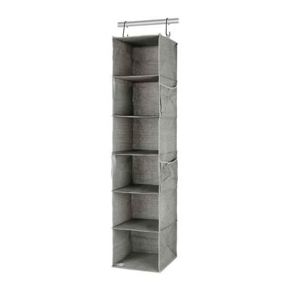 Better Homes & Gardens Charleston Collection 6 Shelf Closet Organizer, Grey