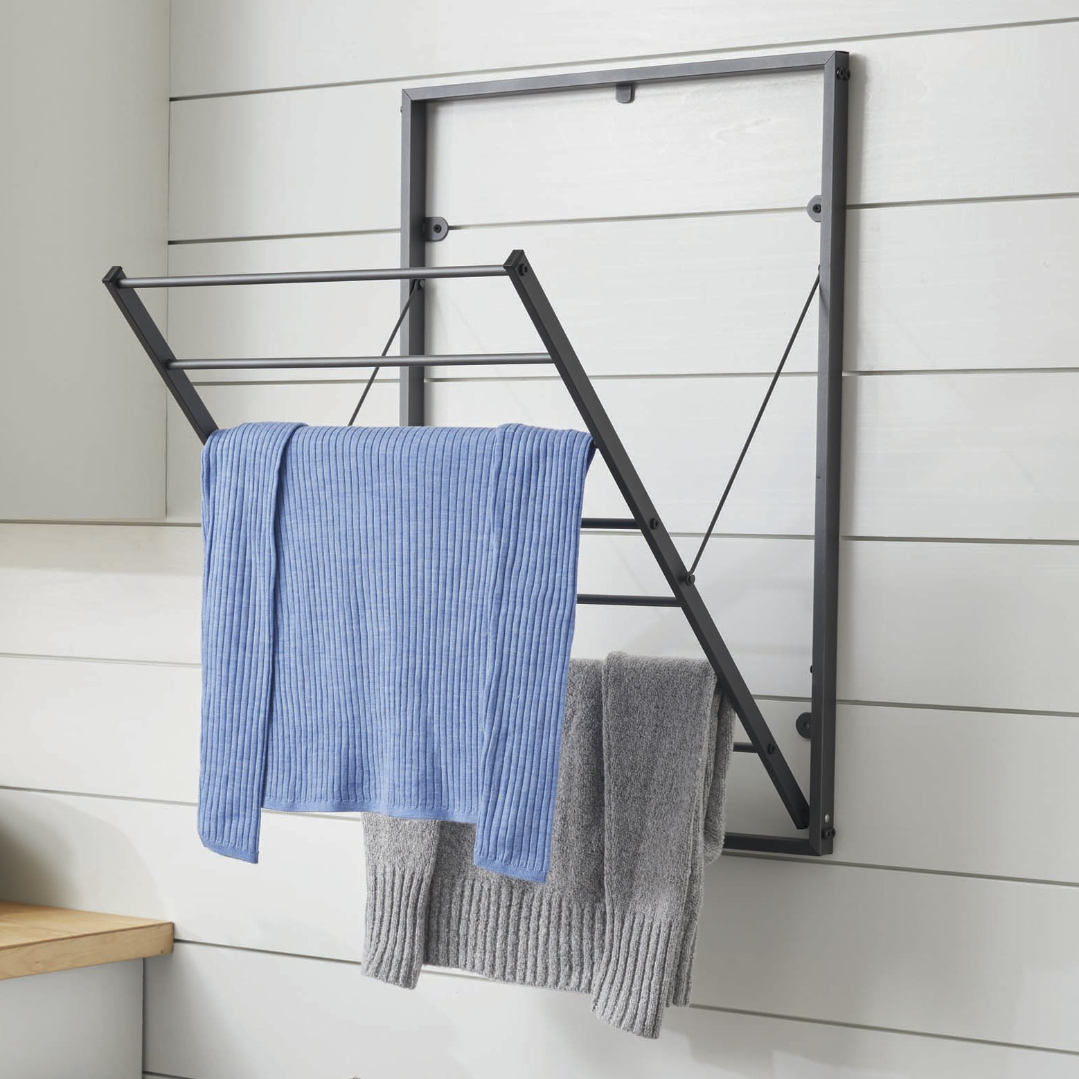 Galvanized Wall-Mount Laundry Drying Rack