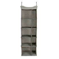 Better Homes & Gardens Charleston10-Compartment Hanging Closet Organizer, Fabric, 16"W x 12"D x 48"H