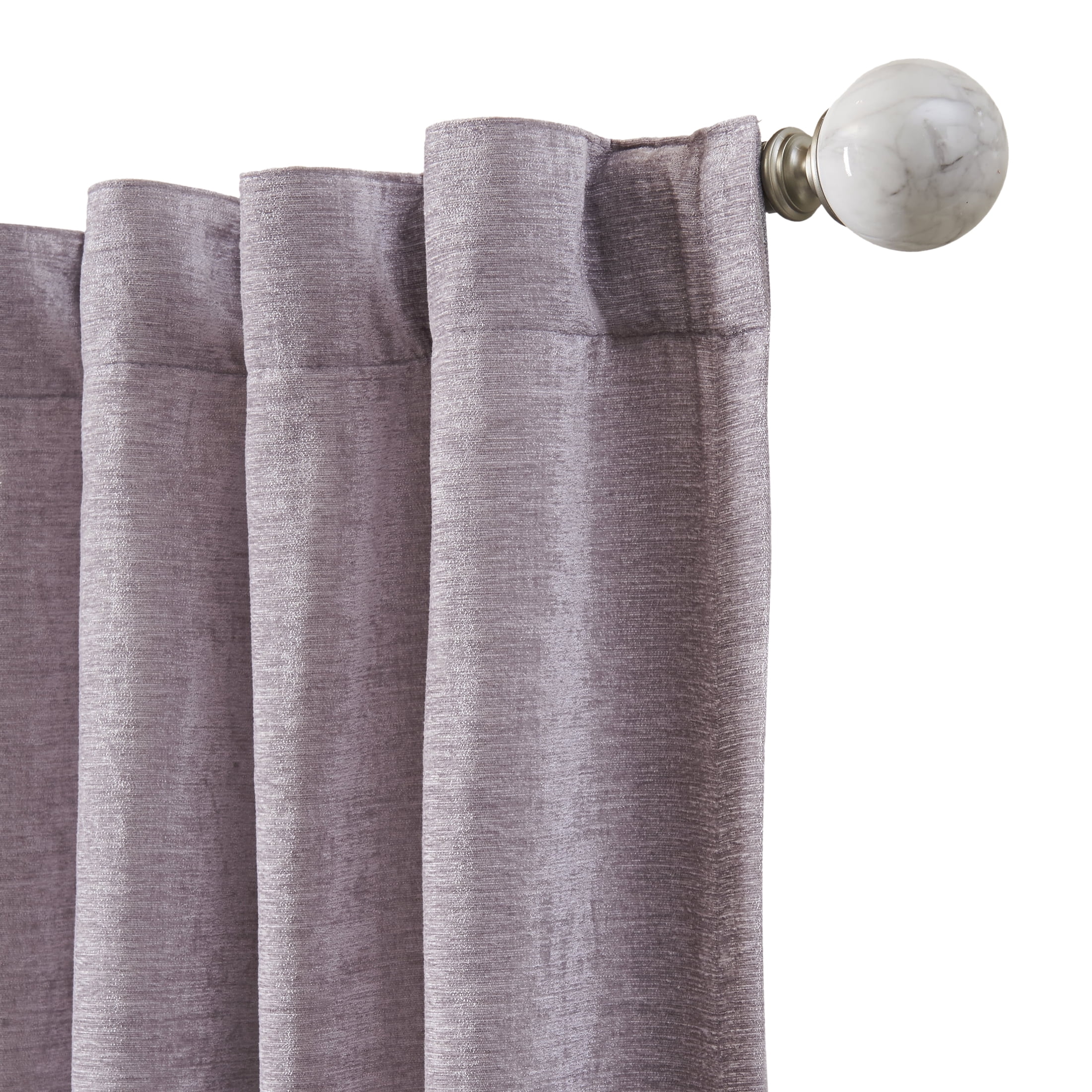 Better Homes & Gardens Light Filtering Chenille Curtain, Soft Silver, 54x84