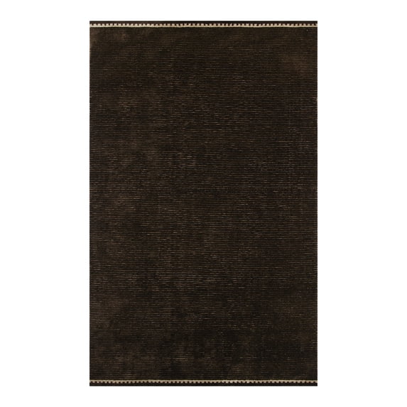 Better Homes & Gardens Chocolate Brown Coleman Tonal Hem 5' x 8' Area Rug