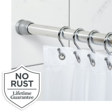 Better Homes & Gardens Chrome Easy Hang Rustproof Aluminum Extra Long Shower Curtain Rod, 50" - 86"