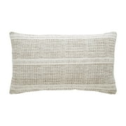 Better Homes & Gardens 14" x 24" Beige Chunky Woven Plaid Decorative Pillow