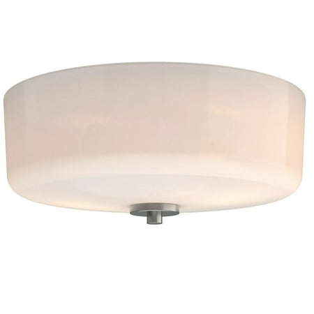 Better Homes &Gardens Classic 12.4" Flush Mounted Ceiling Light, Satin Nickle Frosted Glass, No Bulb